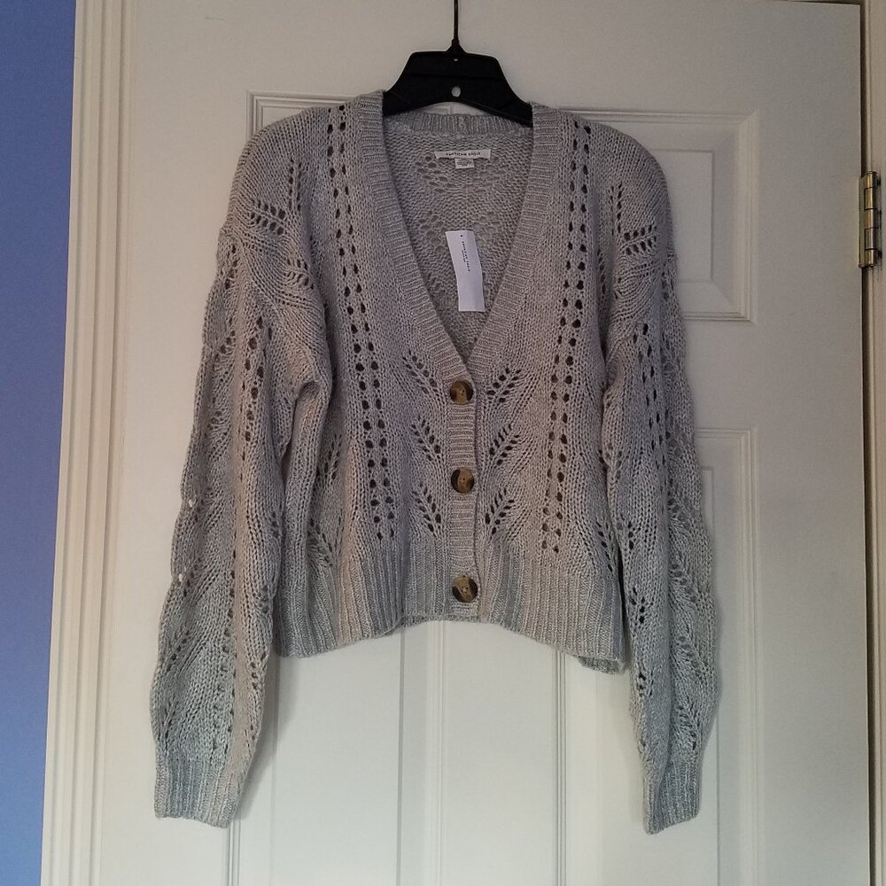 American Eagle Button Front V-Neck Sweater